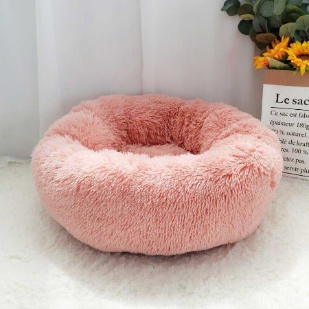 Pink Color Dog Relaxing Bed soft and warm